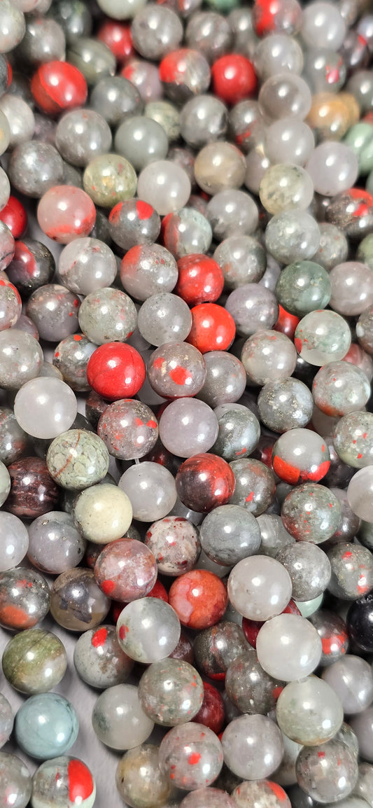 African Bloodstone Beads - Round