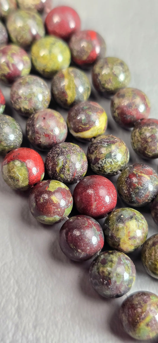 Dragon Blood Jasper Beads - Round