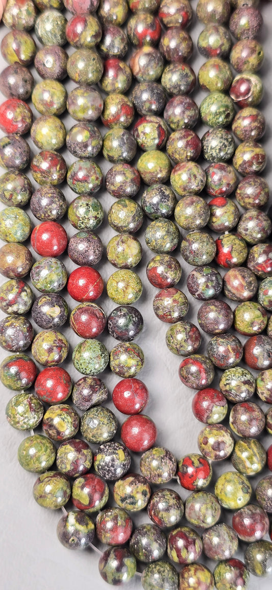 Dragon Blood Jasper Beads - Round