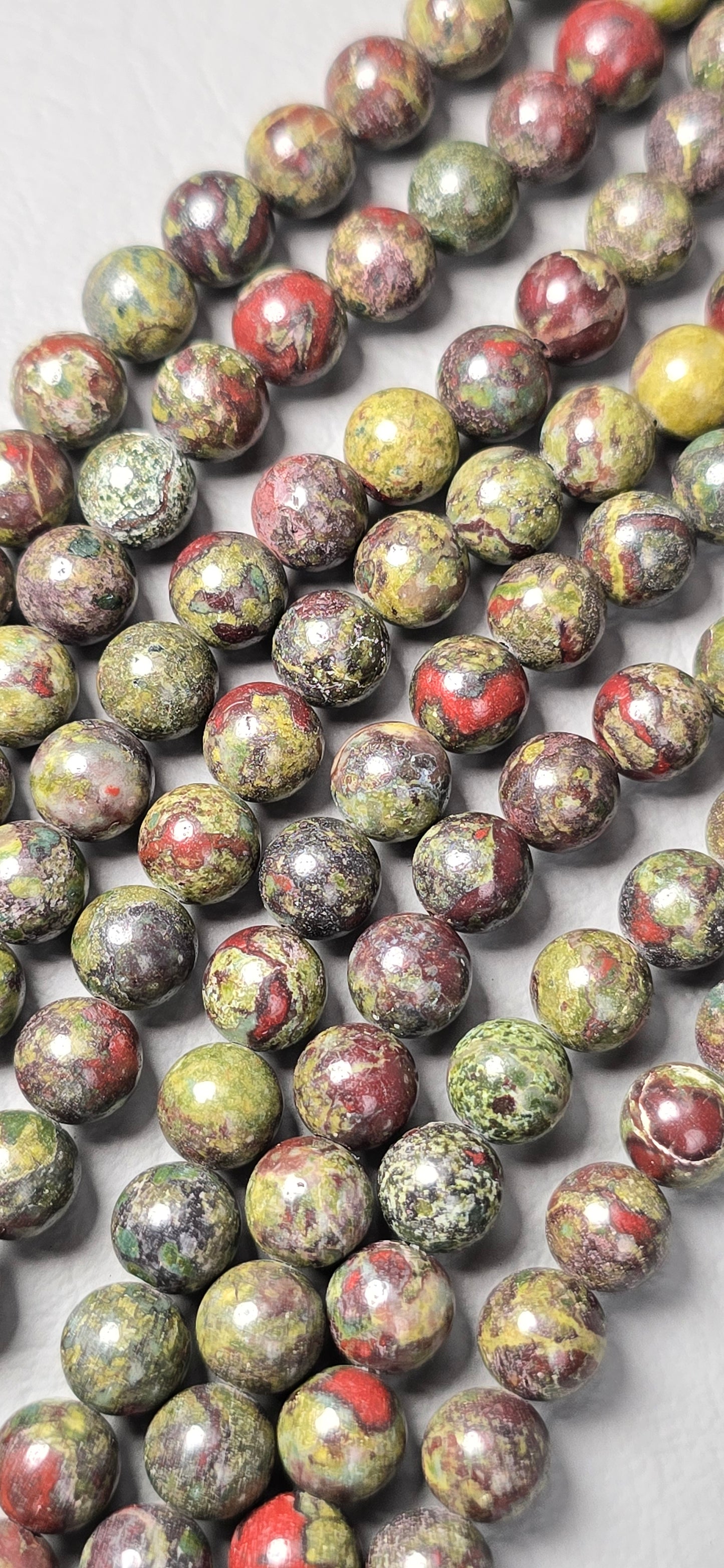 Dragon Blood Jasper Beads - Round