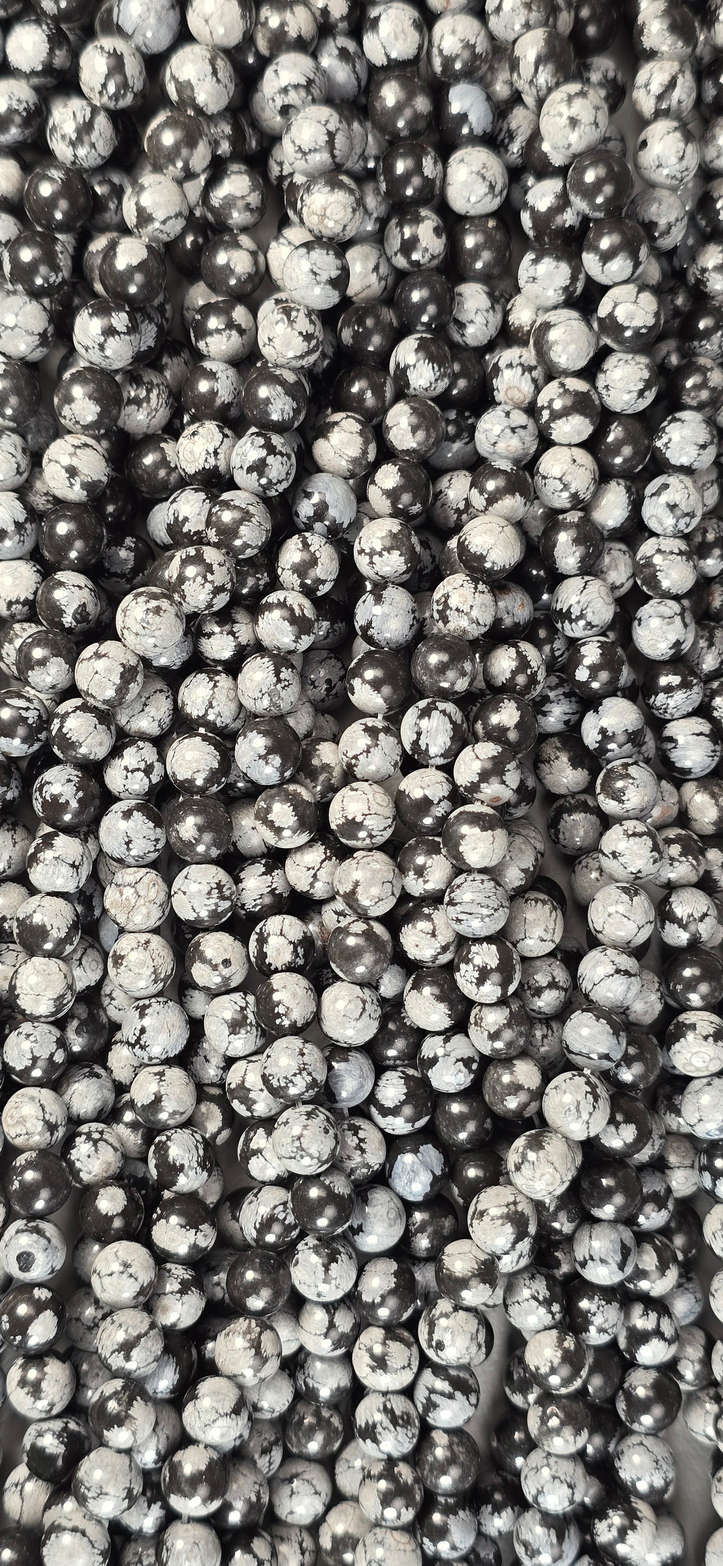 Snowflake Obsidian Beads - Round