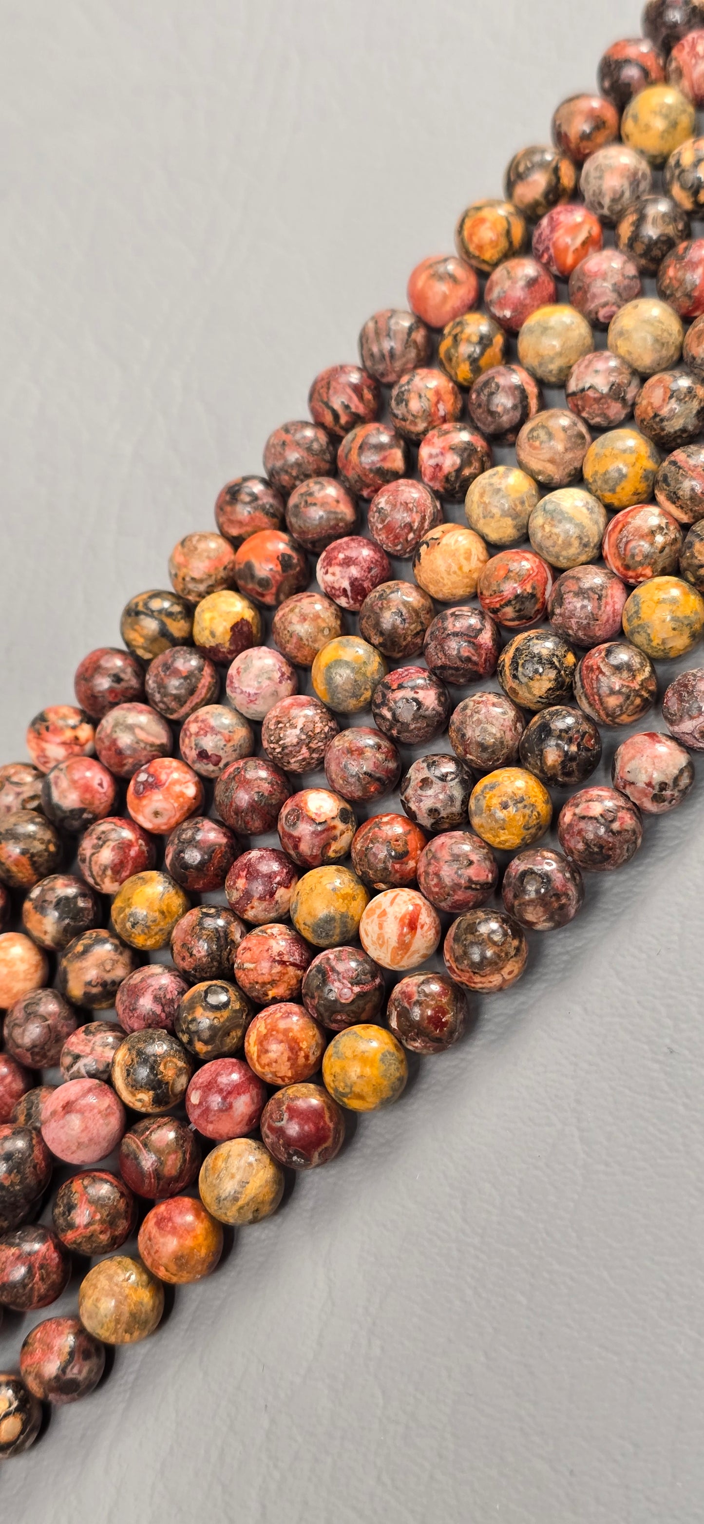 Leopard Skin Jasper Beads - Round
