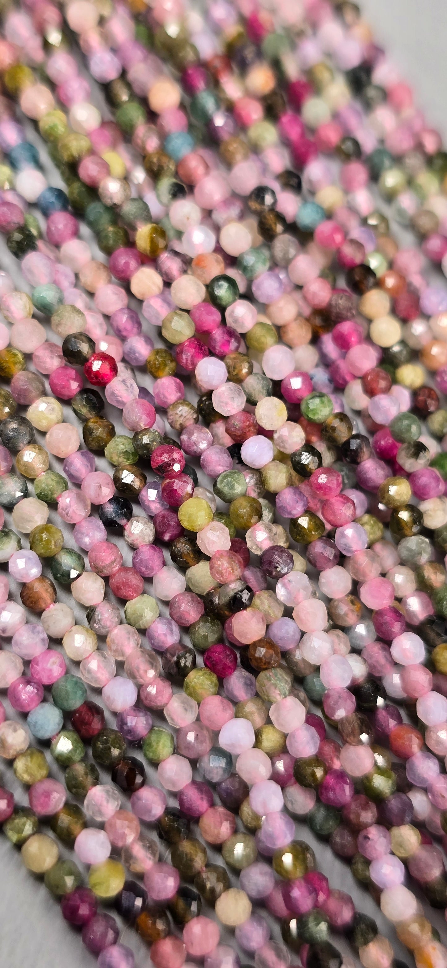 Multicolor Tourmaline Beads - Facet