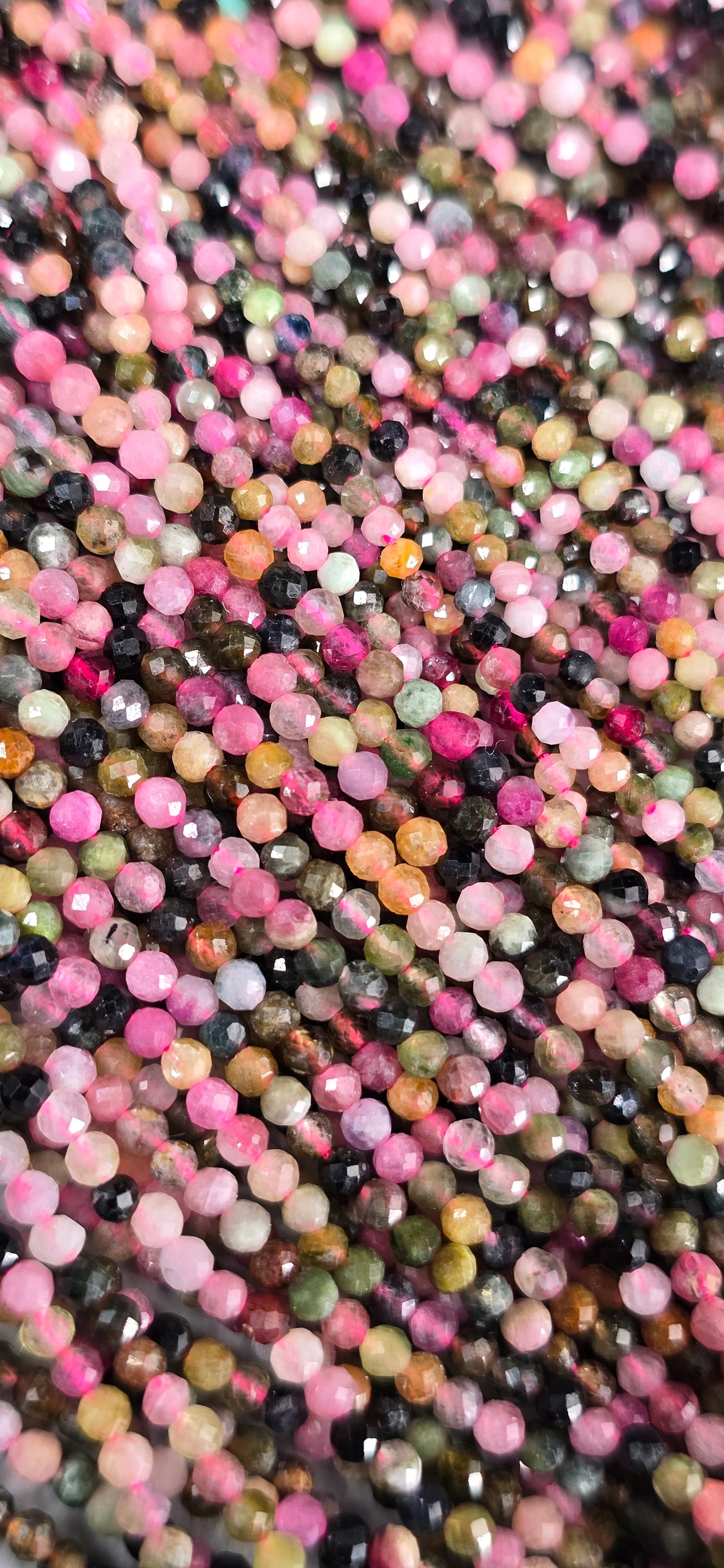 Multicolor Tourmaline Beads - Facet