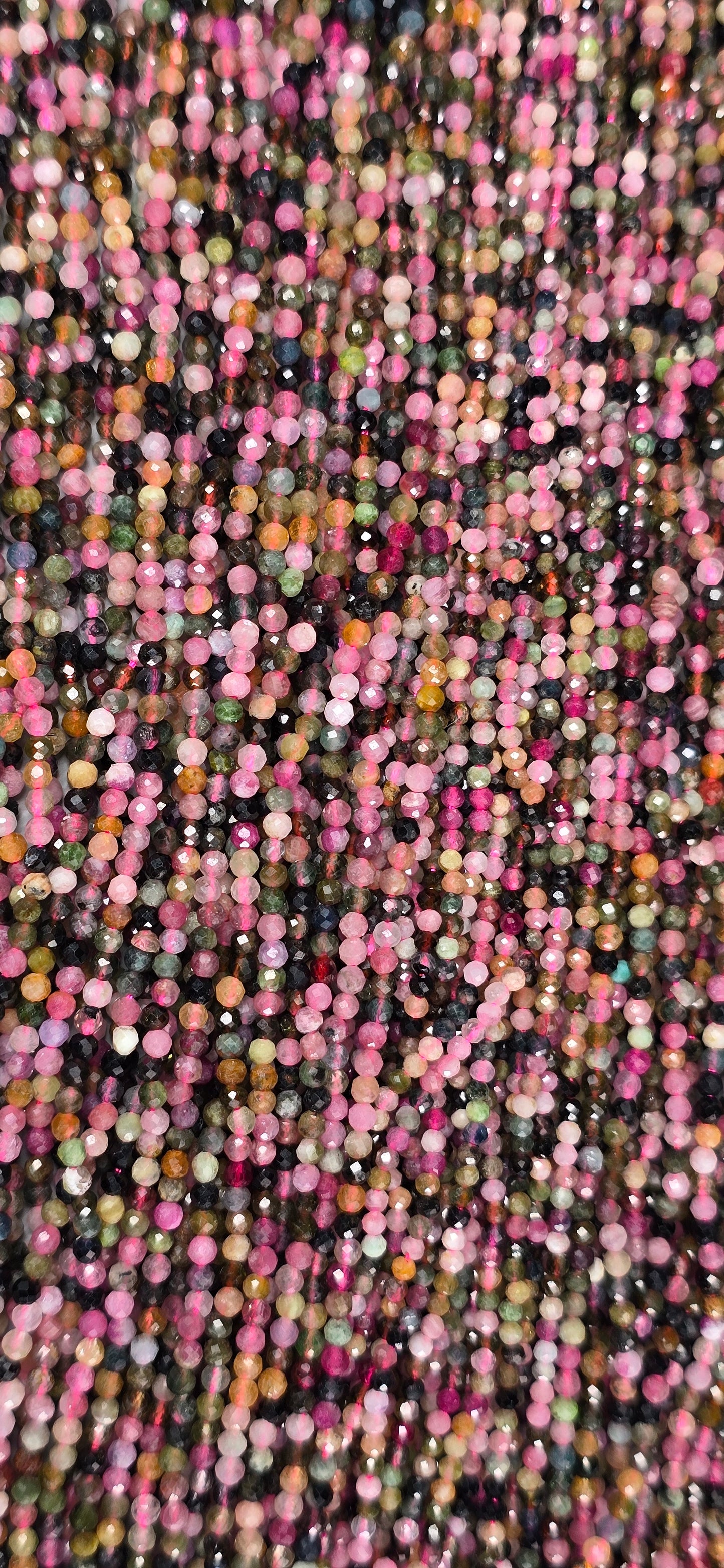 Multicolor Tourmaline Beads - Facet