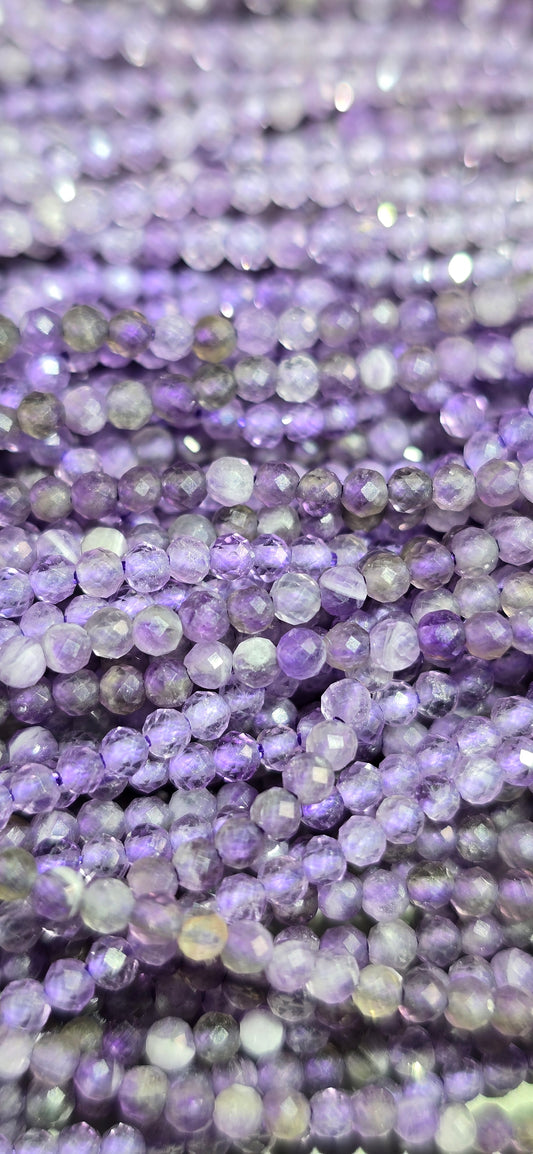 Chevron Amethyst Beads - Facet
