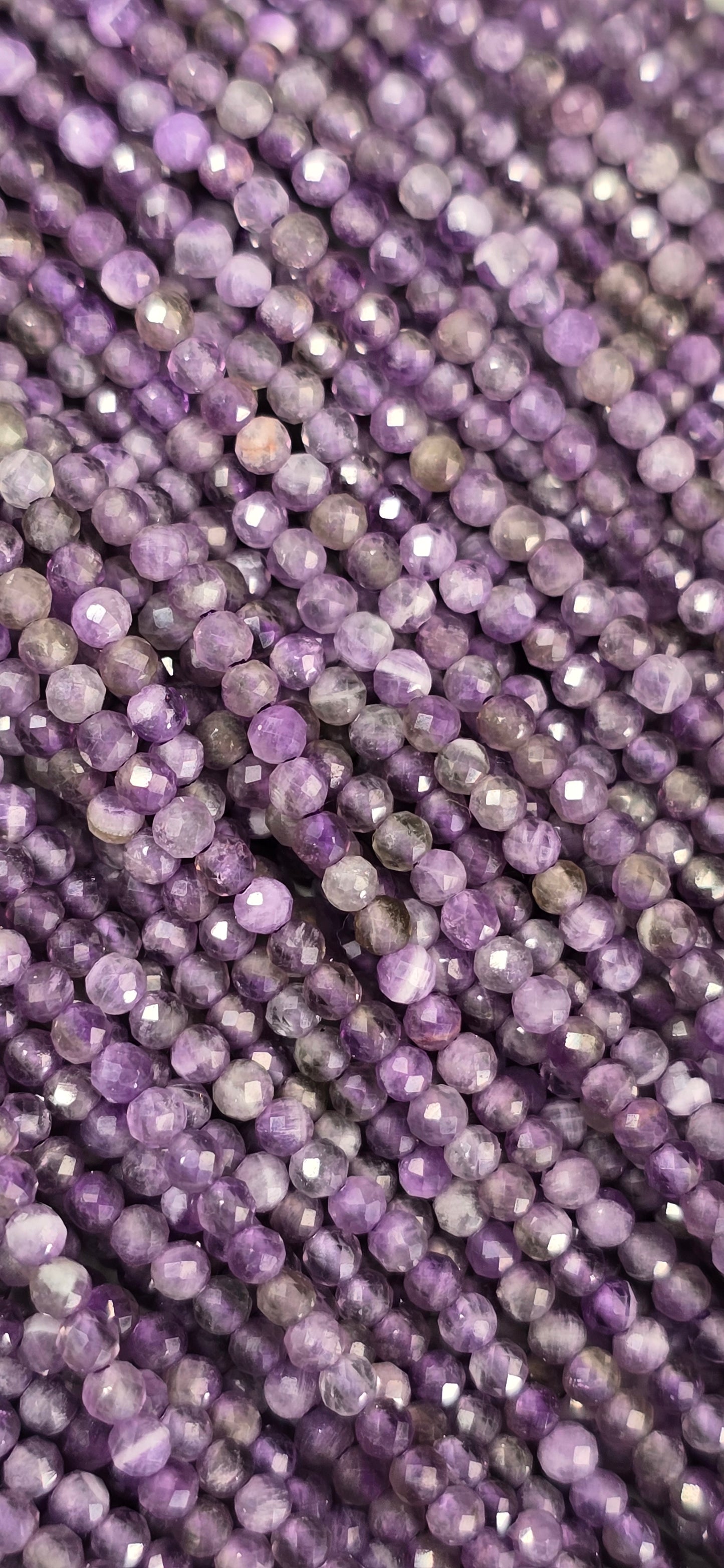 Chevron Amethyst Beads - Facet