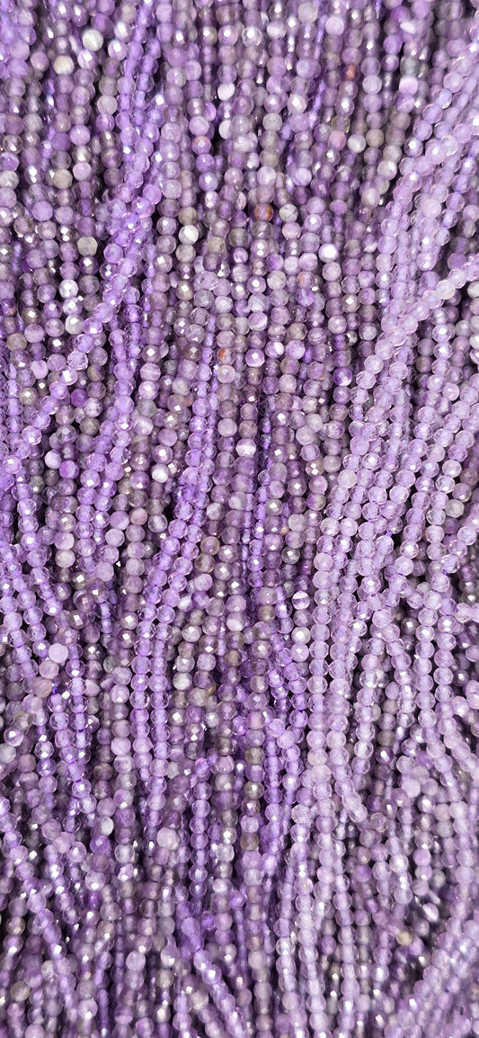 Chevron Amethyst Beads - Facet