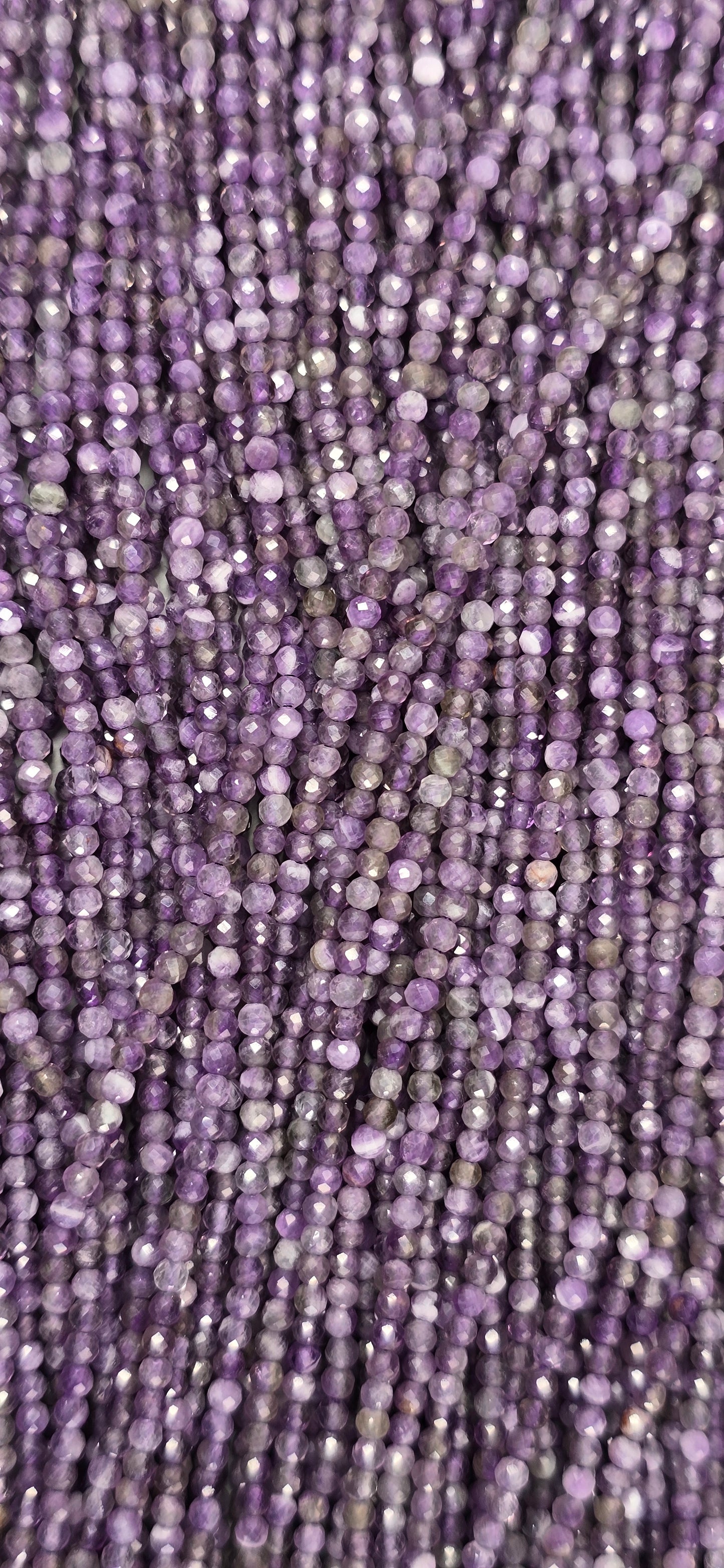 Chevron Amethyst Beads - Facet