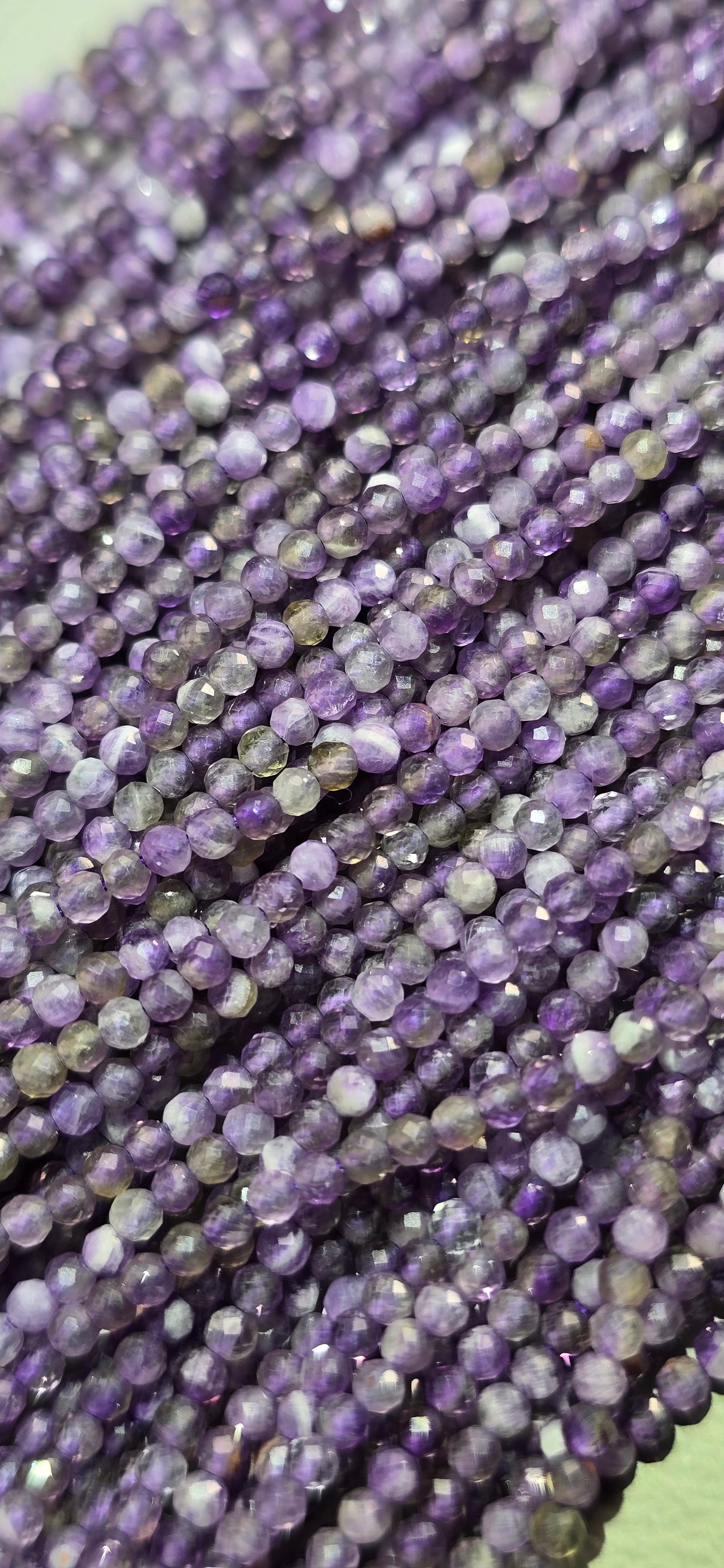 Chevron Amethyst Beads - Facet