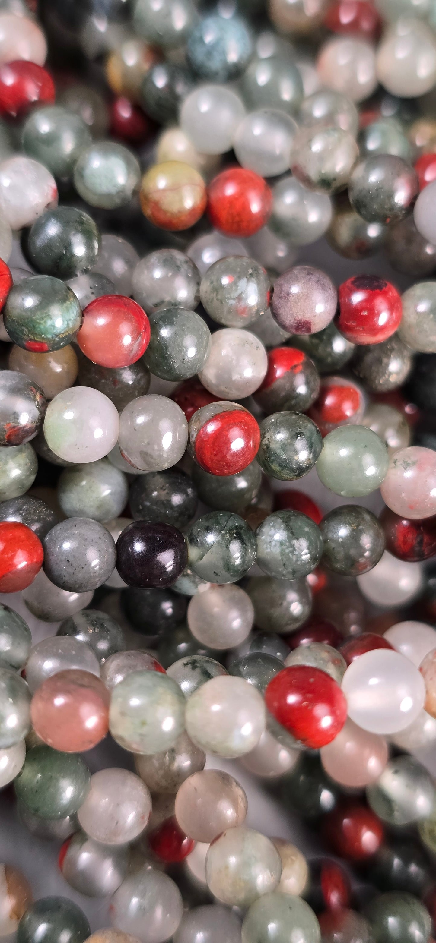 African Bloodstone Beads - Round