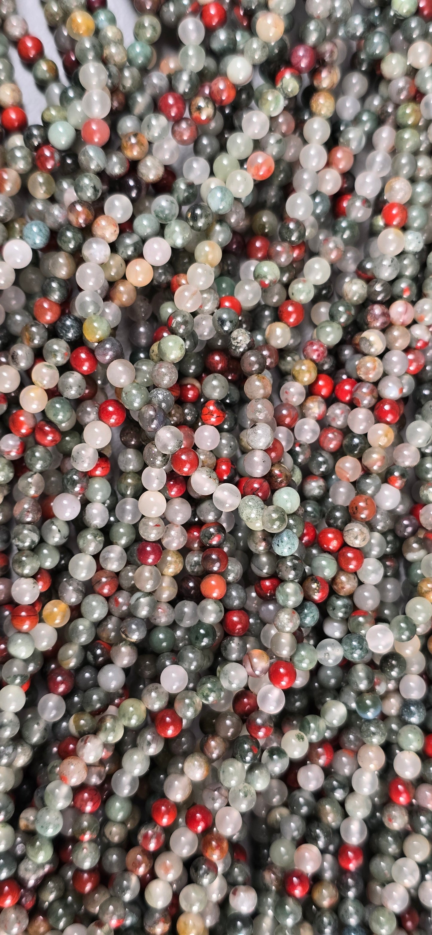 African Bloodstone Beads - Round