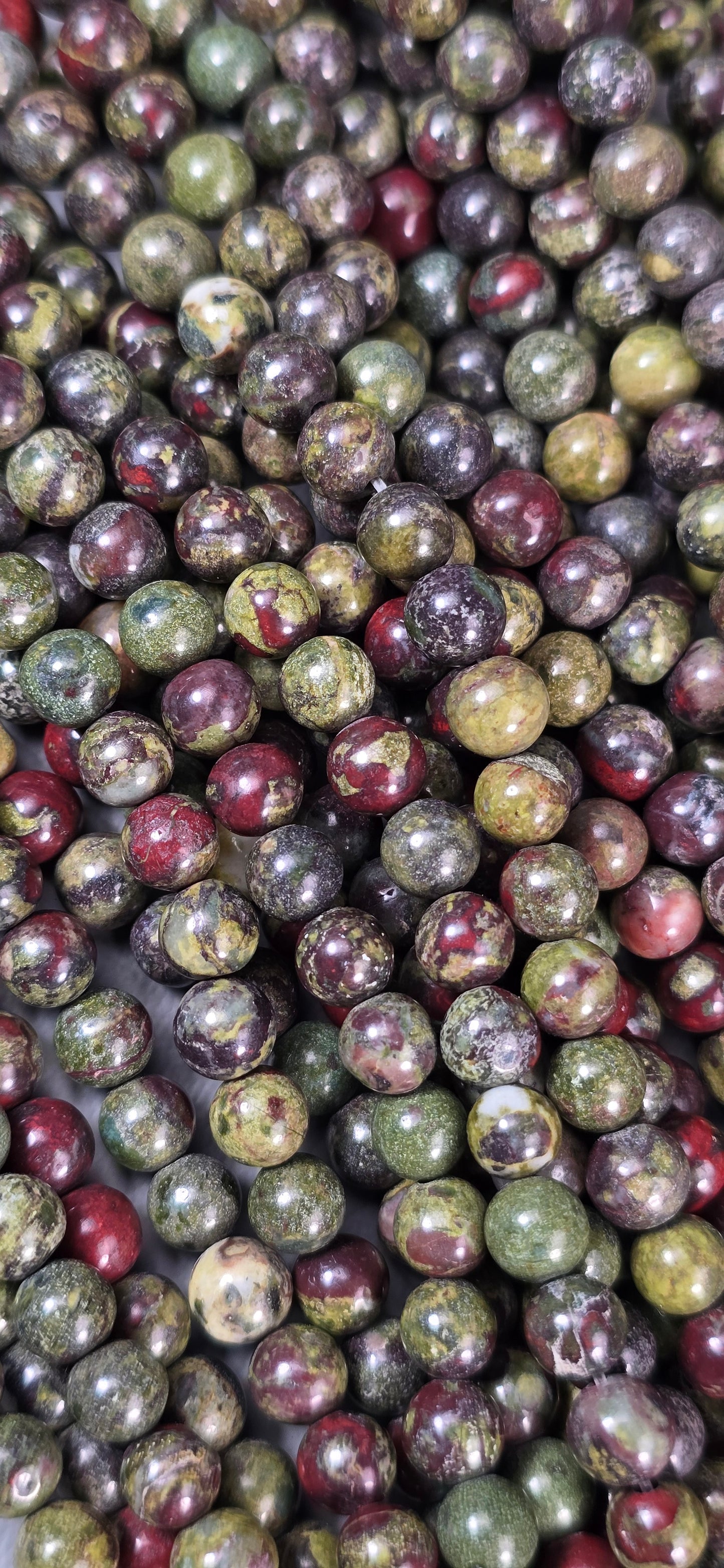 Dragon Blood Jasper Beads - Round