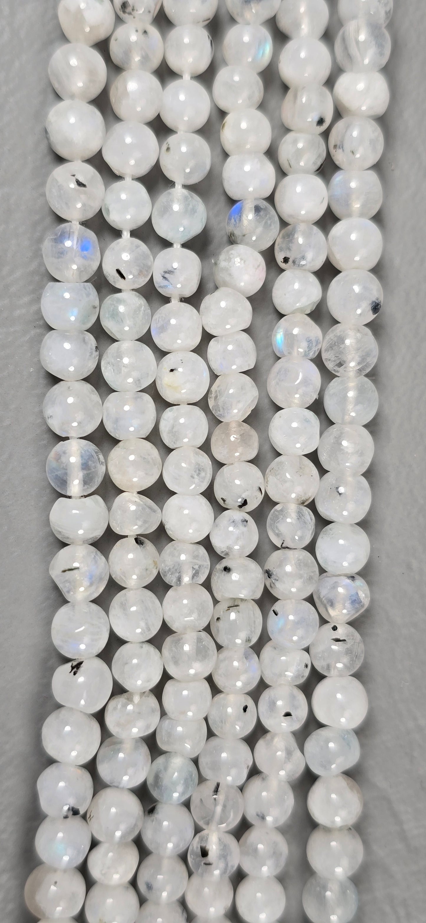 Rainbow Moonstone Beads - Round