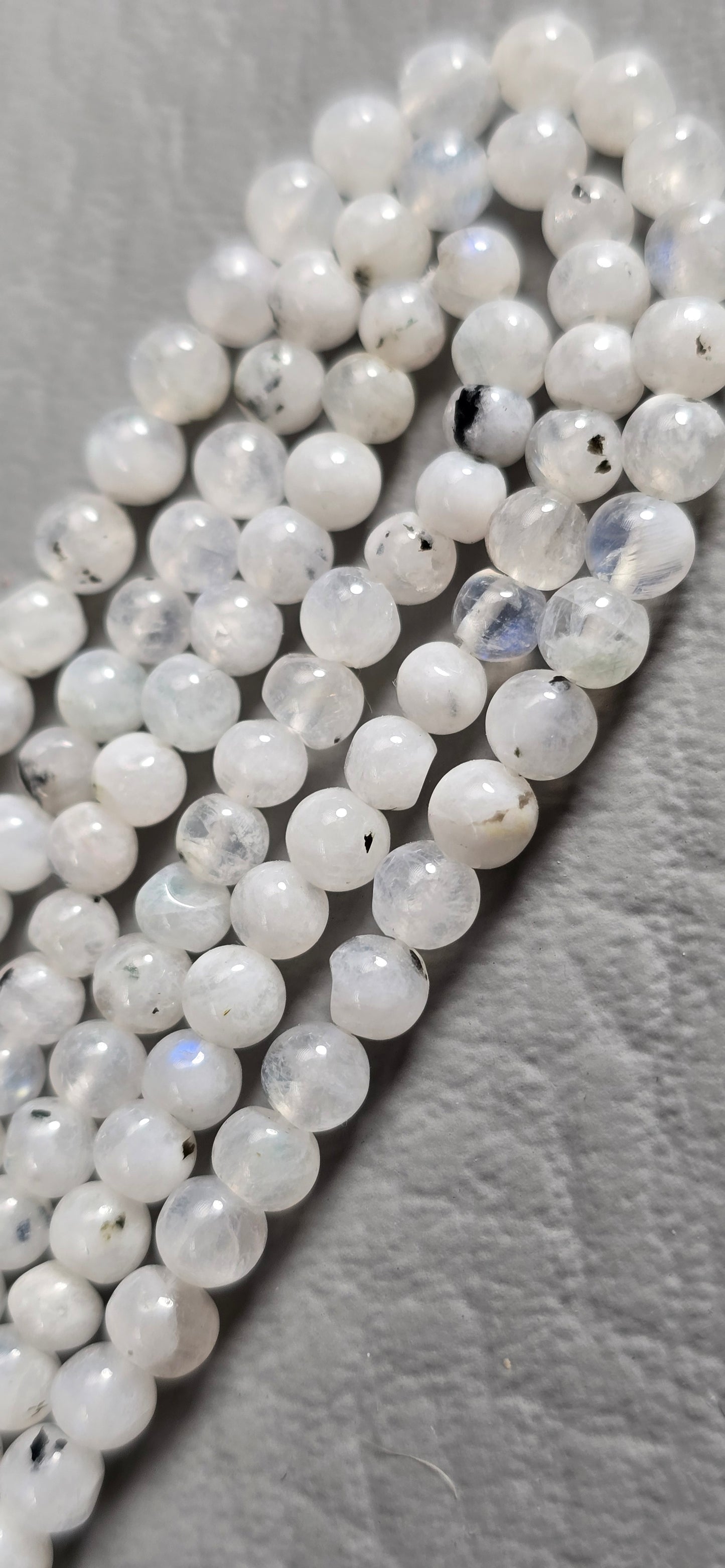 Rainbow Moonstone Beads - Round