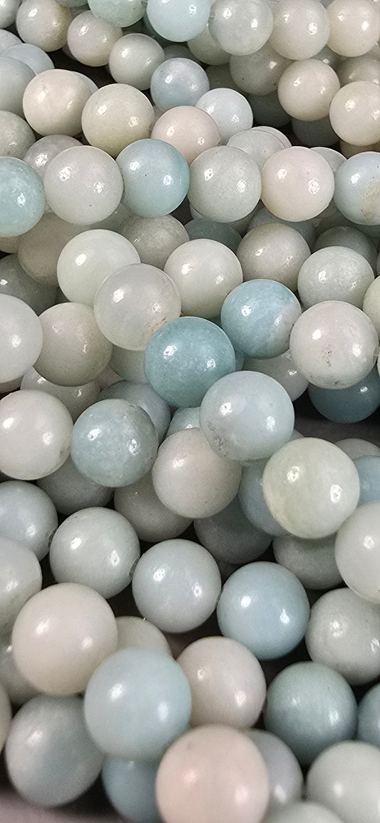 Amazonite Blue Beads - Round