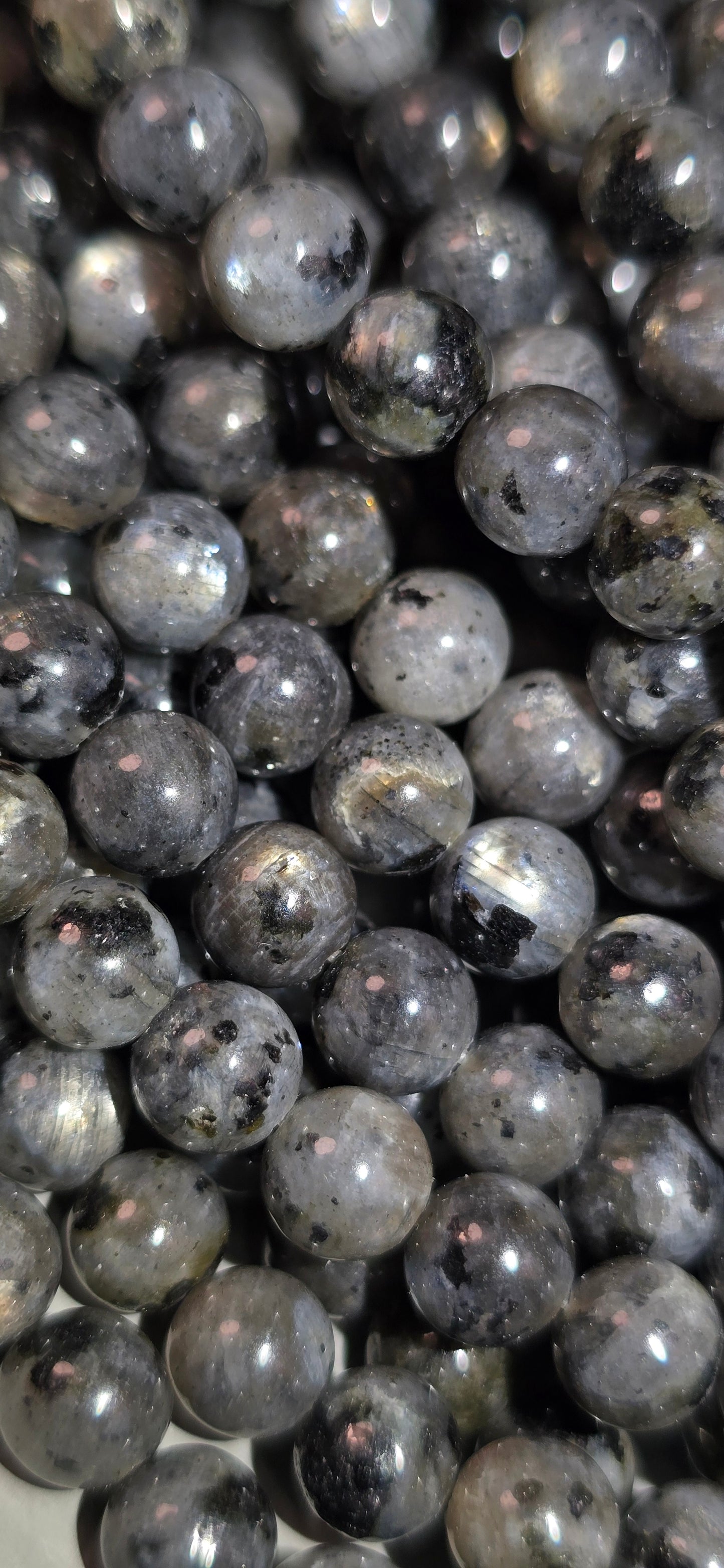 Larvikite Beads - Round