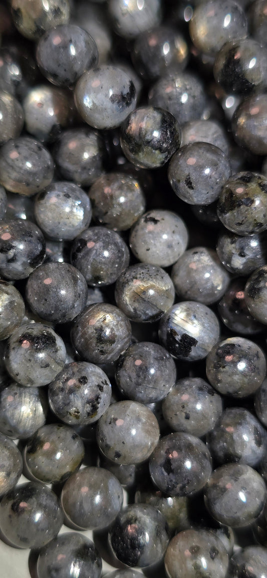 Larvikite Beads - Round