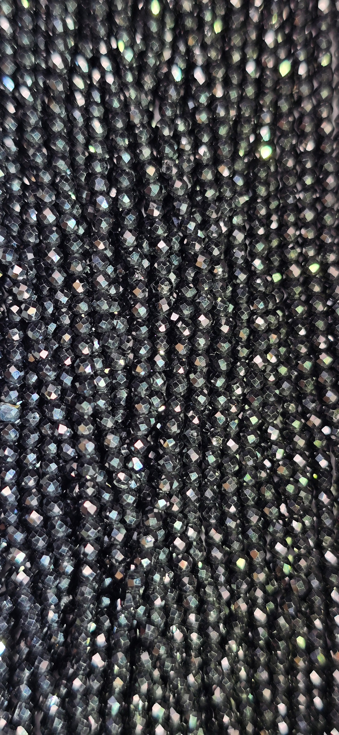Black Spinel Beads - Facet
