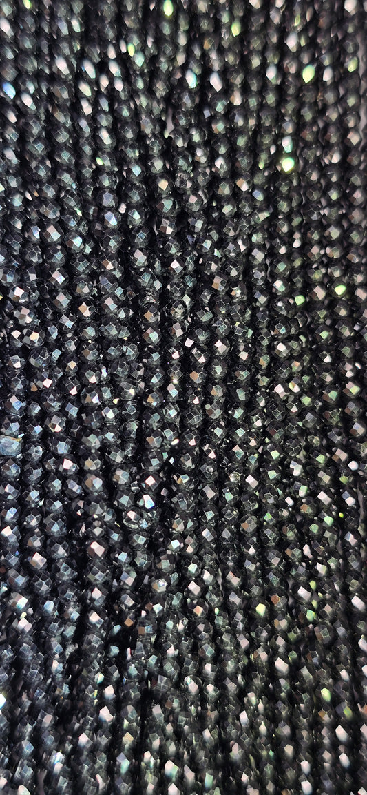 Black Spinel Beads - Facet