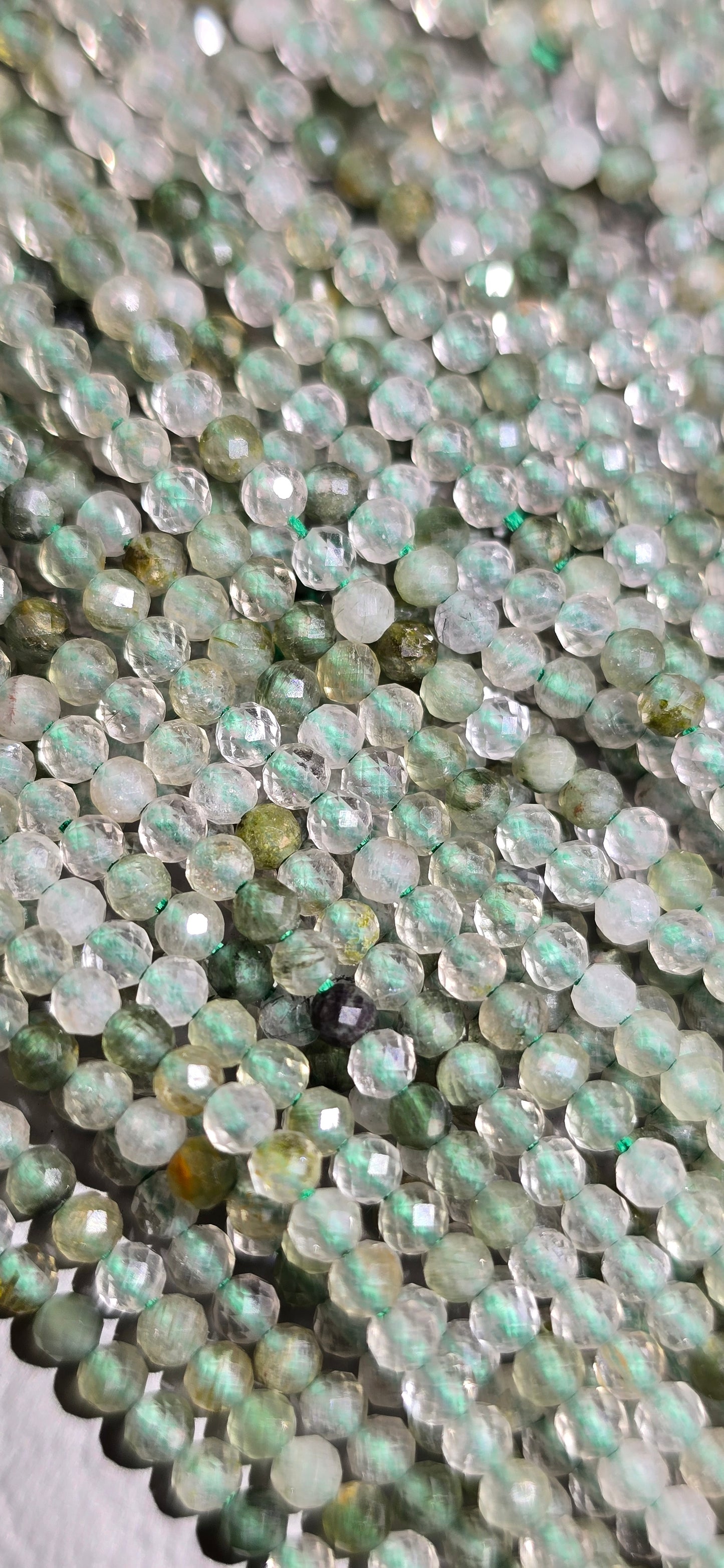 Chlorite Quartz Beads - Facet