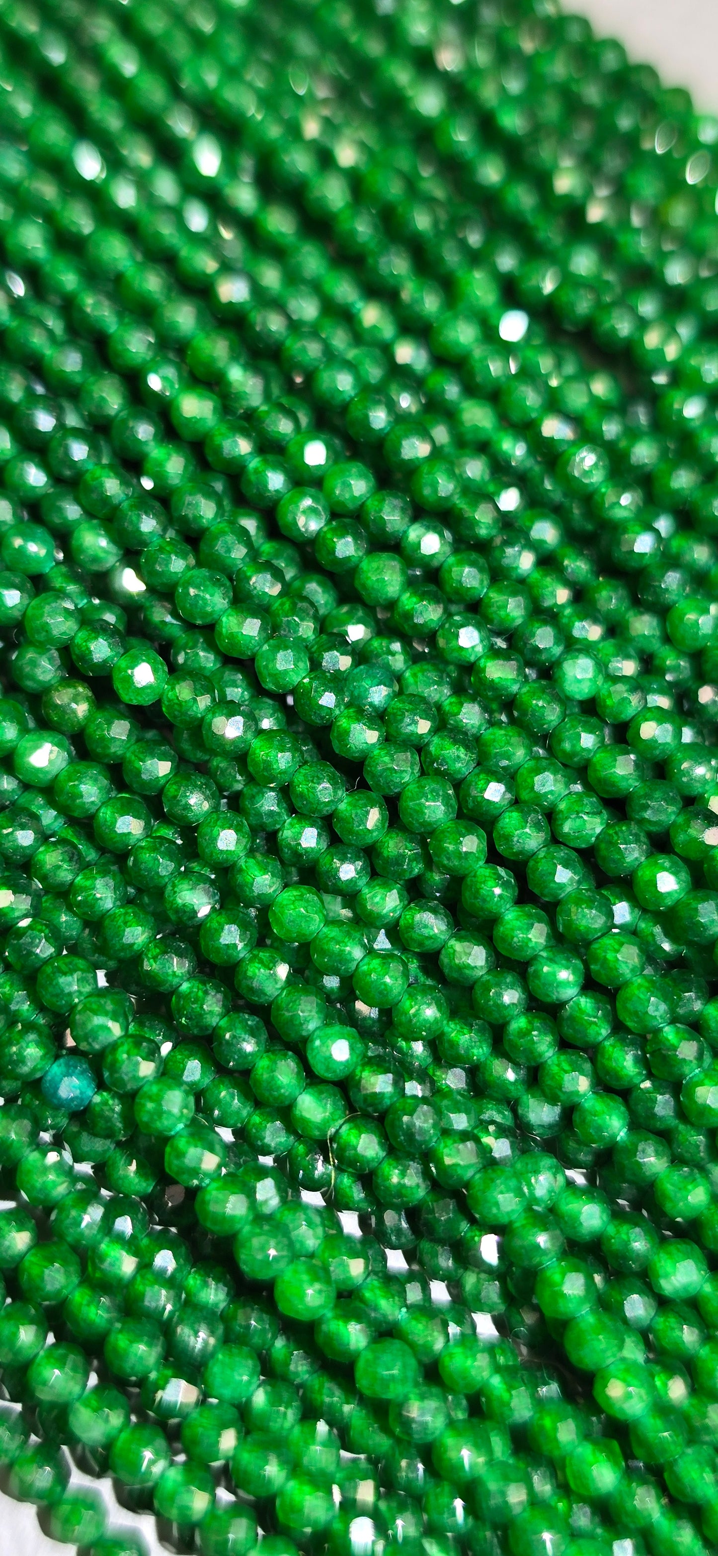 Green Onyx Beads - Facet