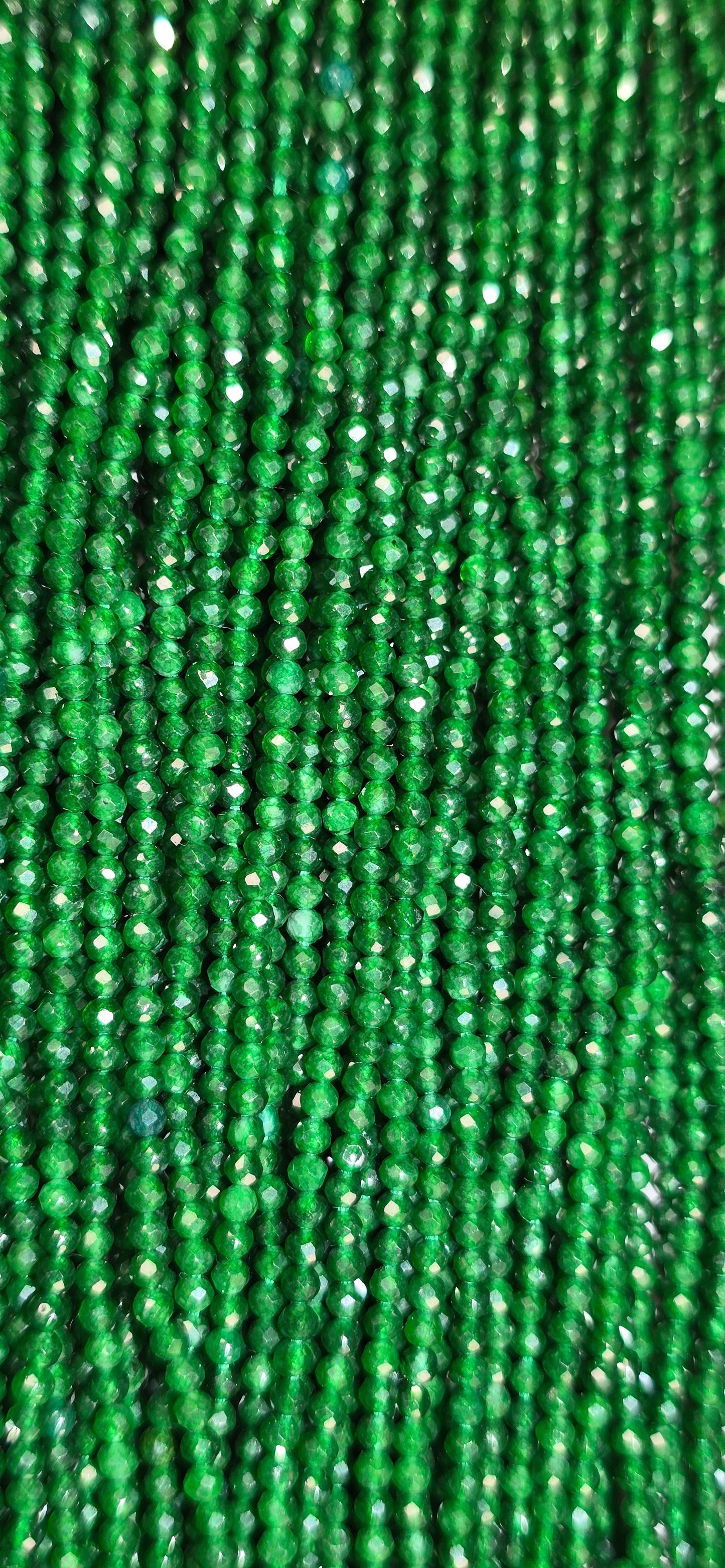 Green Onyx Beads - Facet