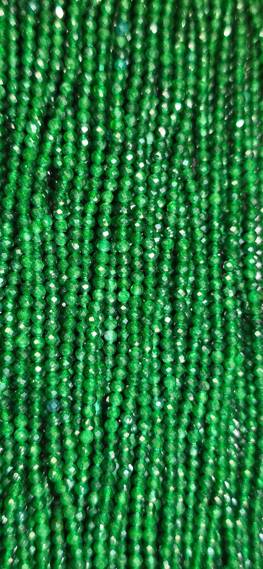 Green Onyx Beads - Facet