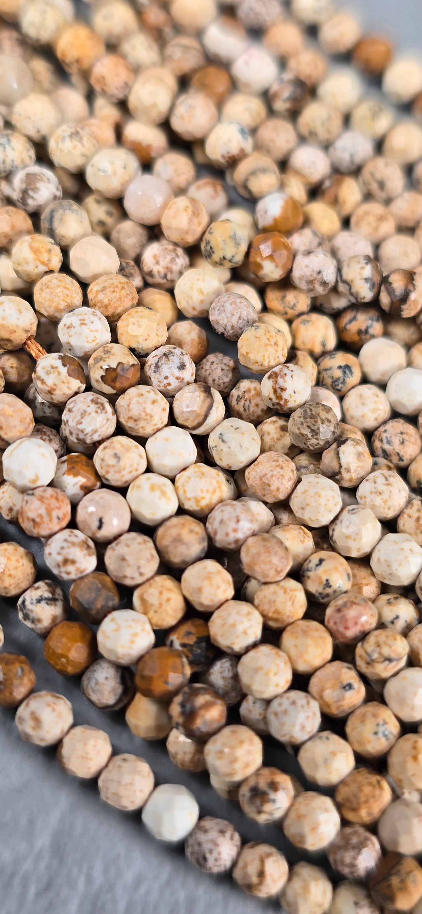 Picture Jasper Beads - Facet