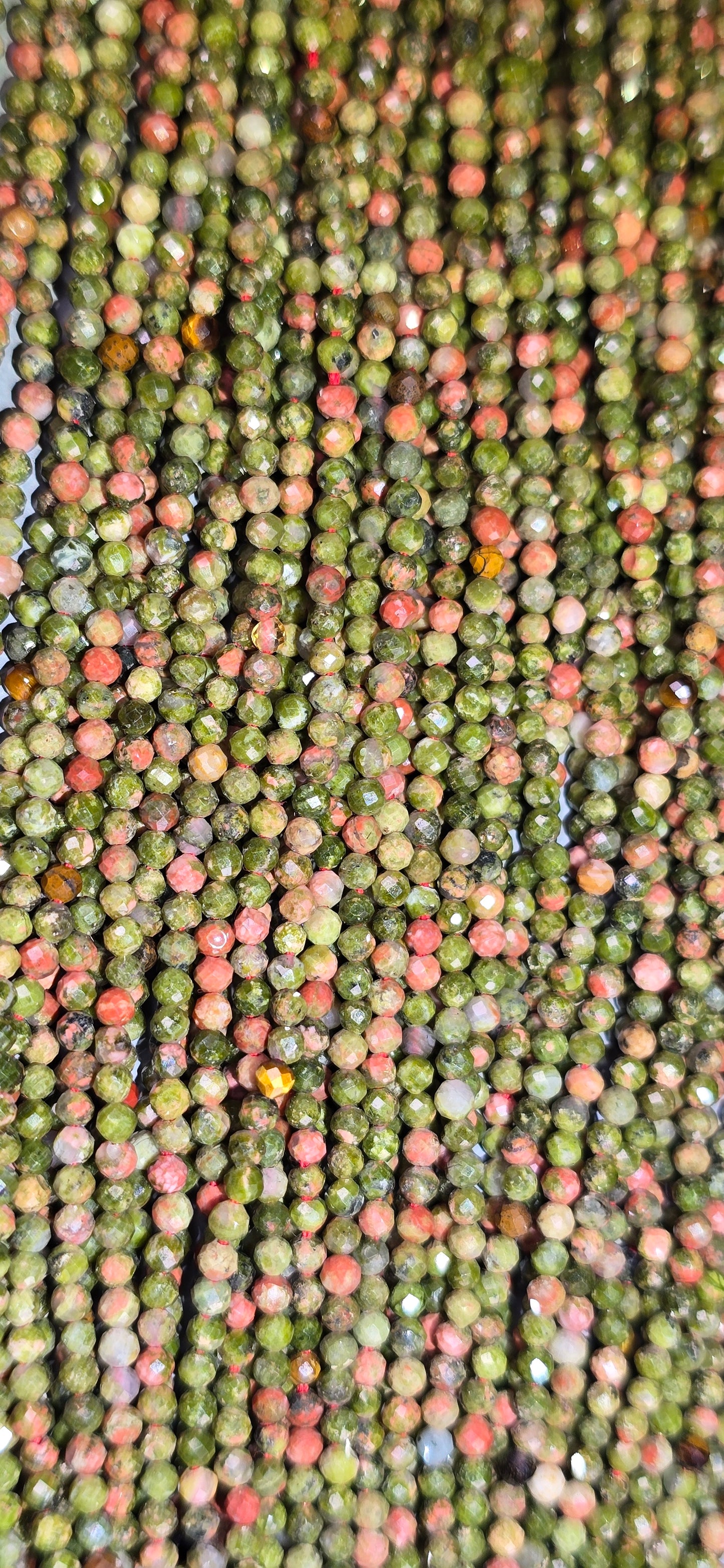 Unakite Beads - Facet