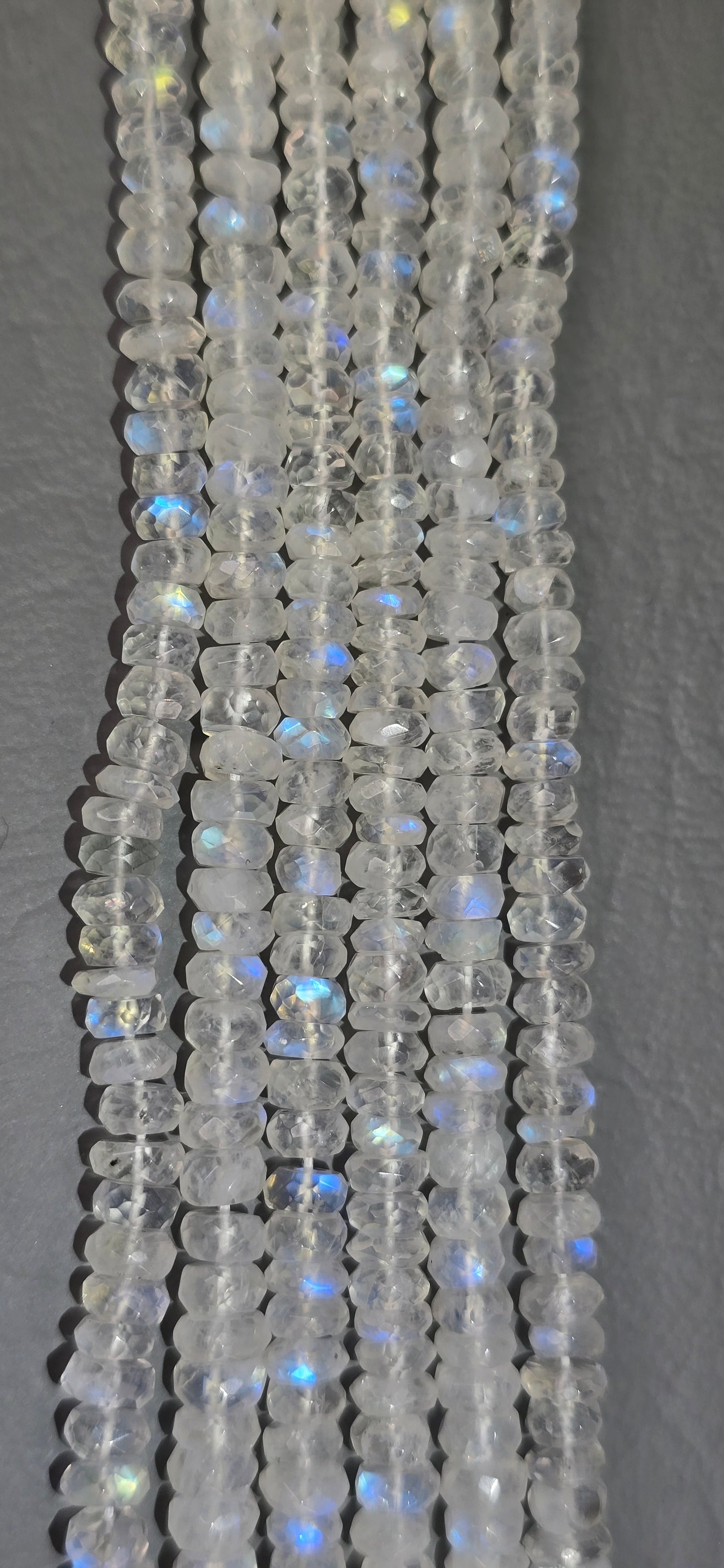 Rainbow Moonstone High Grade Beads - Facet