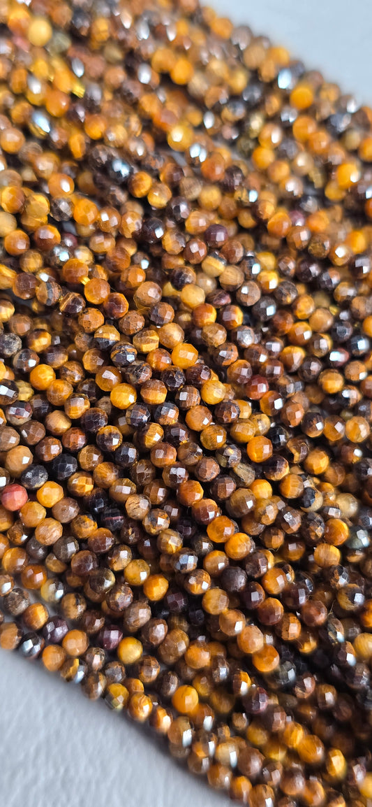 Tiger Eye Beads - Facet