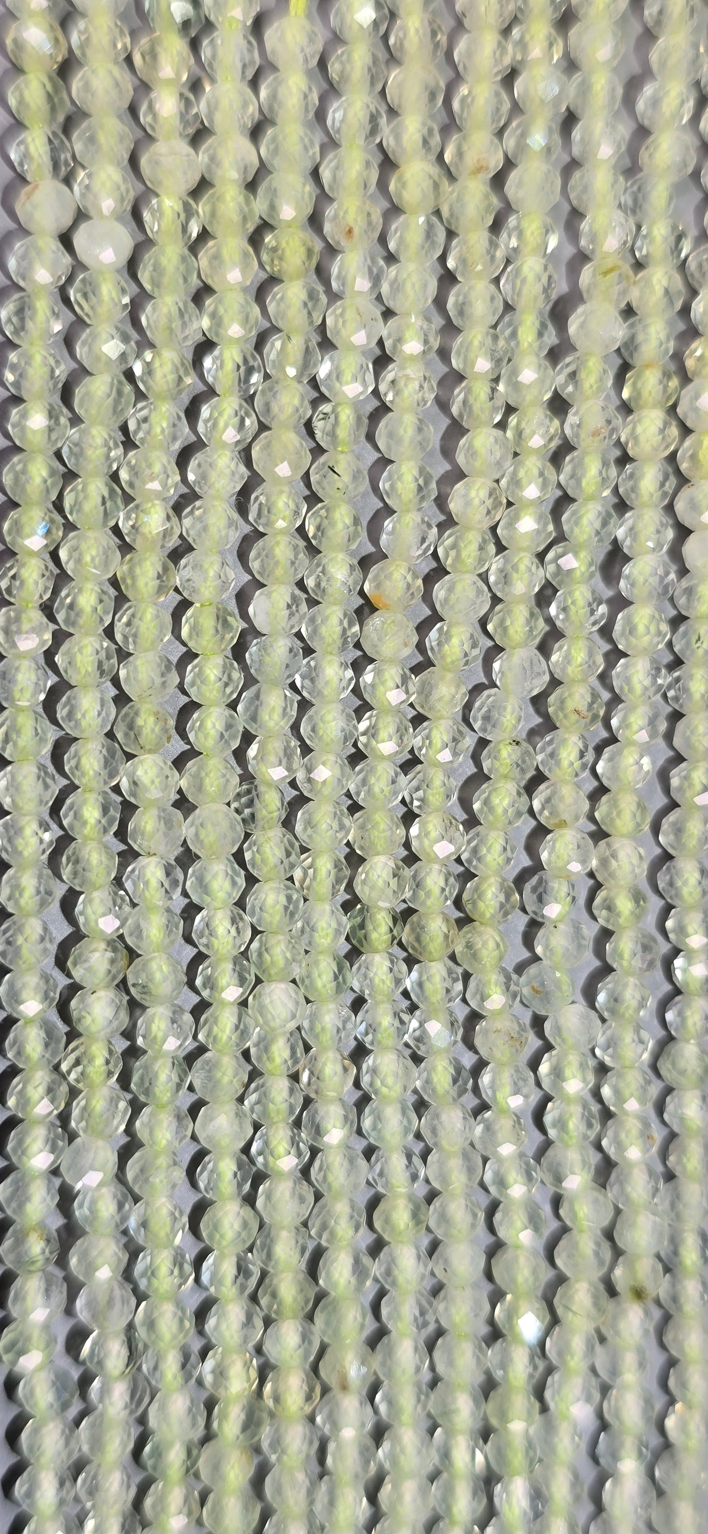 Prehnite Beads - Facet