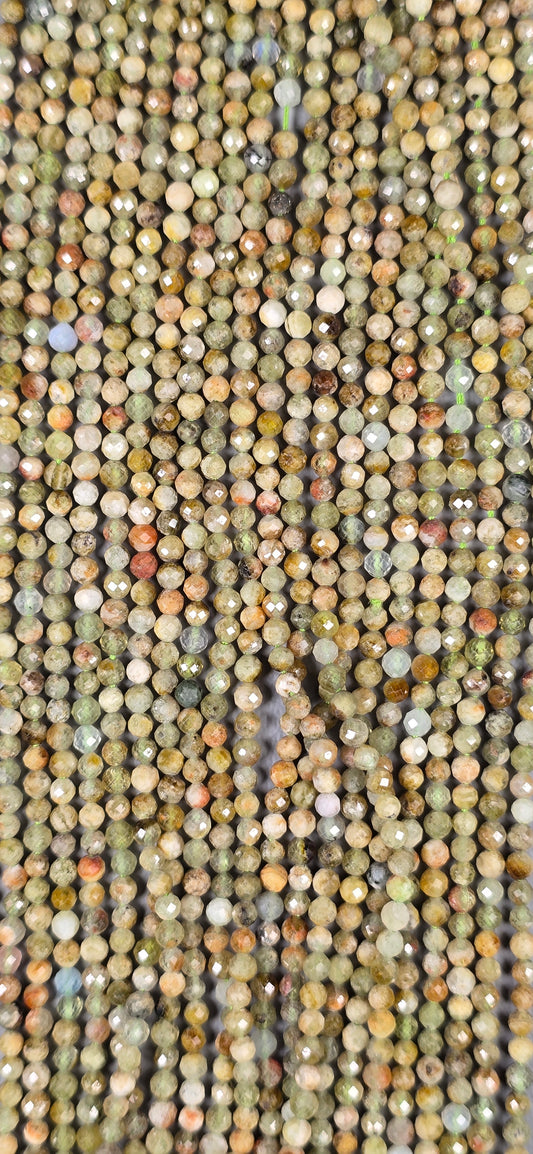 Green Opal Beads - Facet