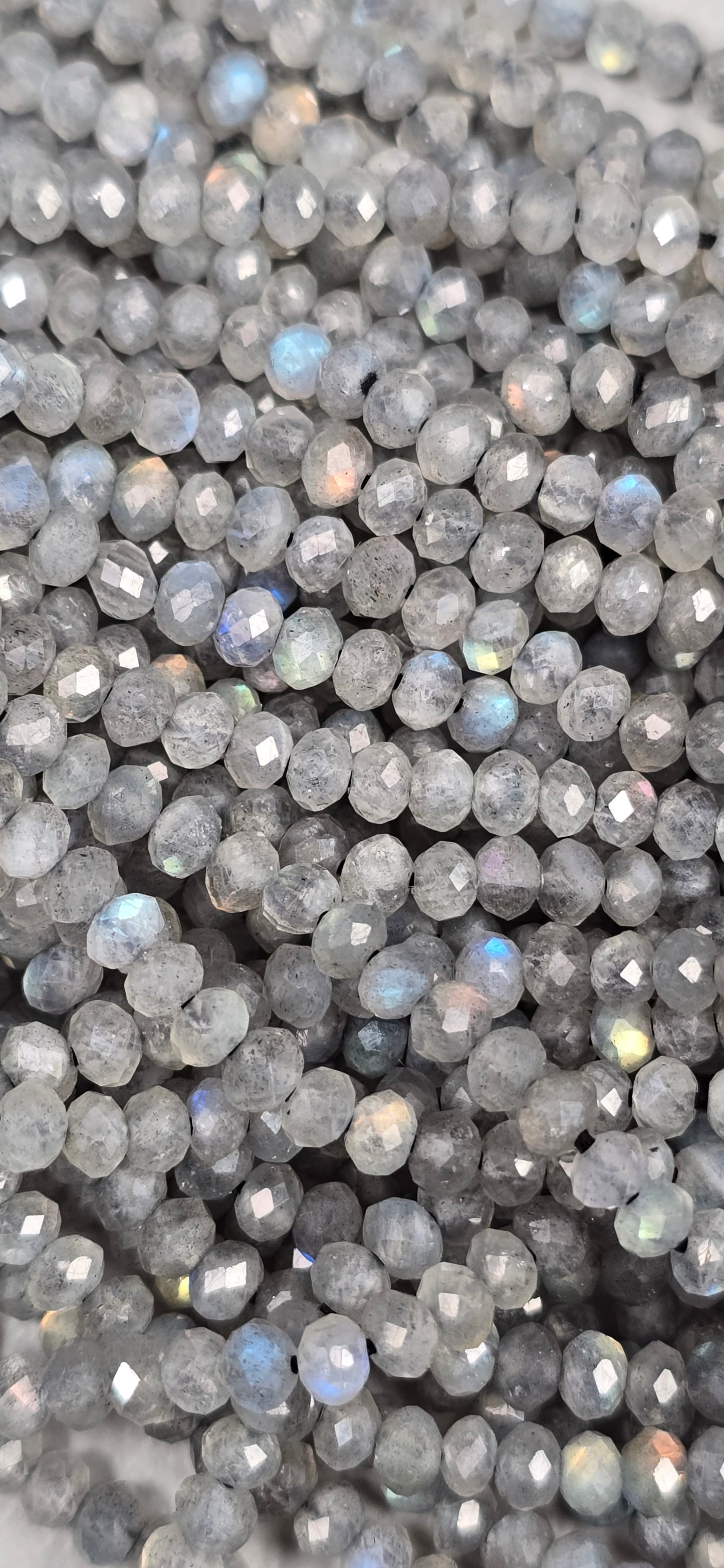 Labradorite Rondelle Beads - Facet