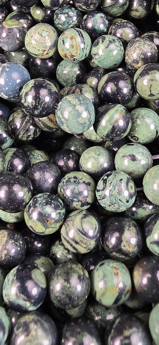 Kambaba Jasper Beads - Round