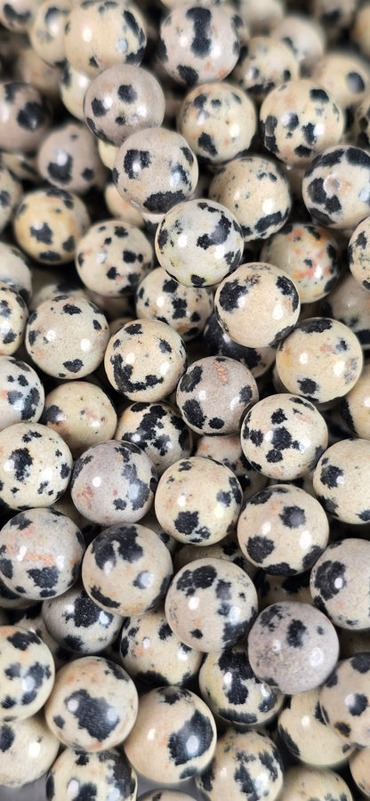 Dalmation Jasper Beads - Round
