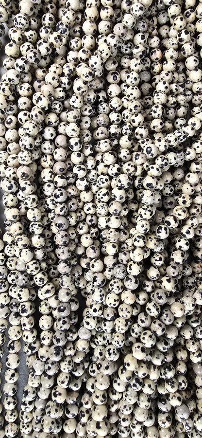 Dalmation Jasper Beads - Round