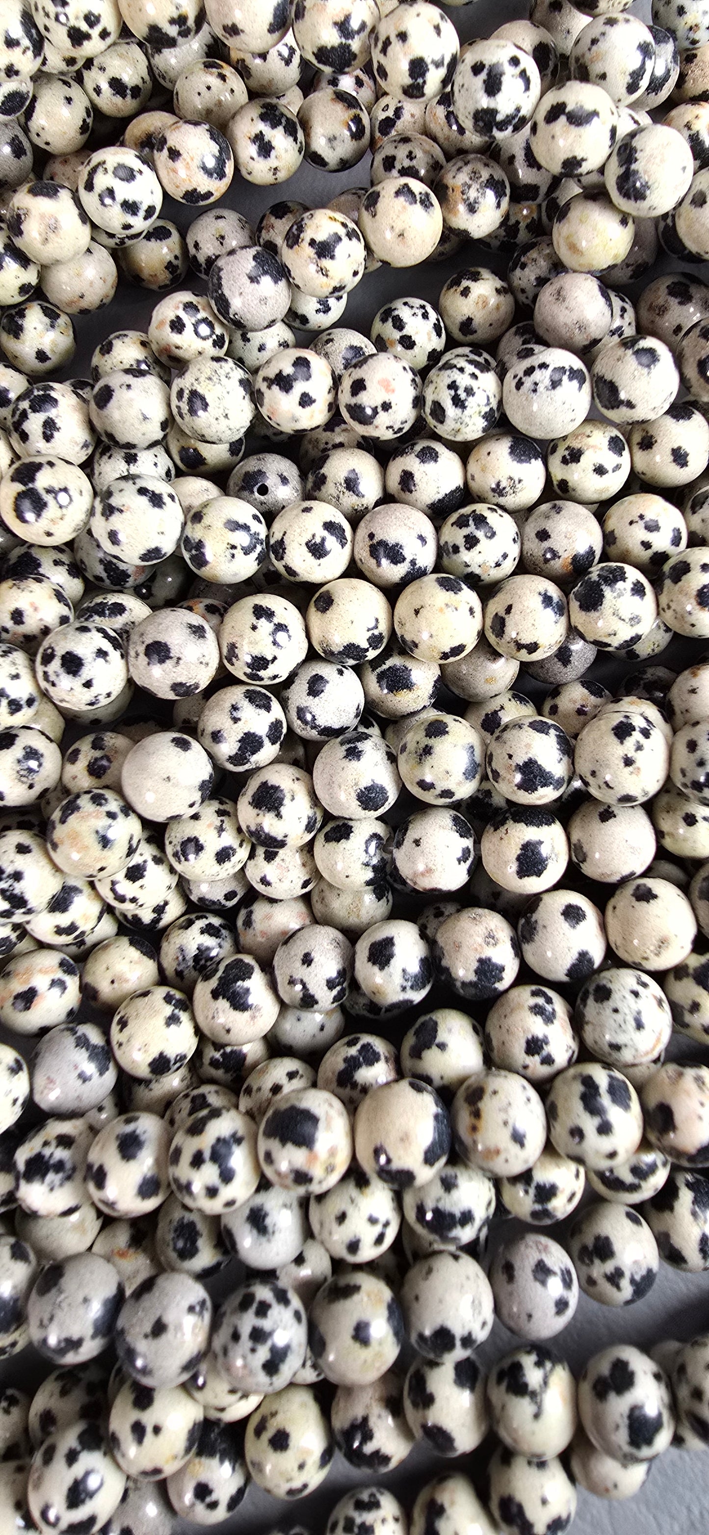 Dalmation Jasper Beads - Round
