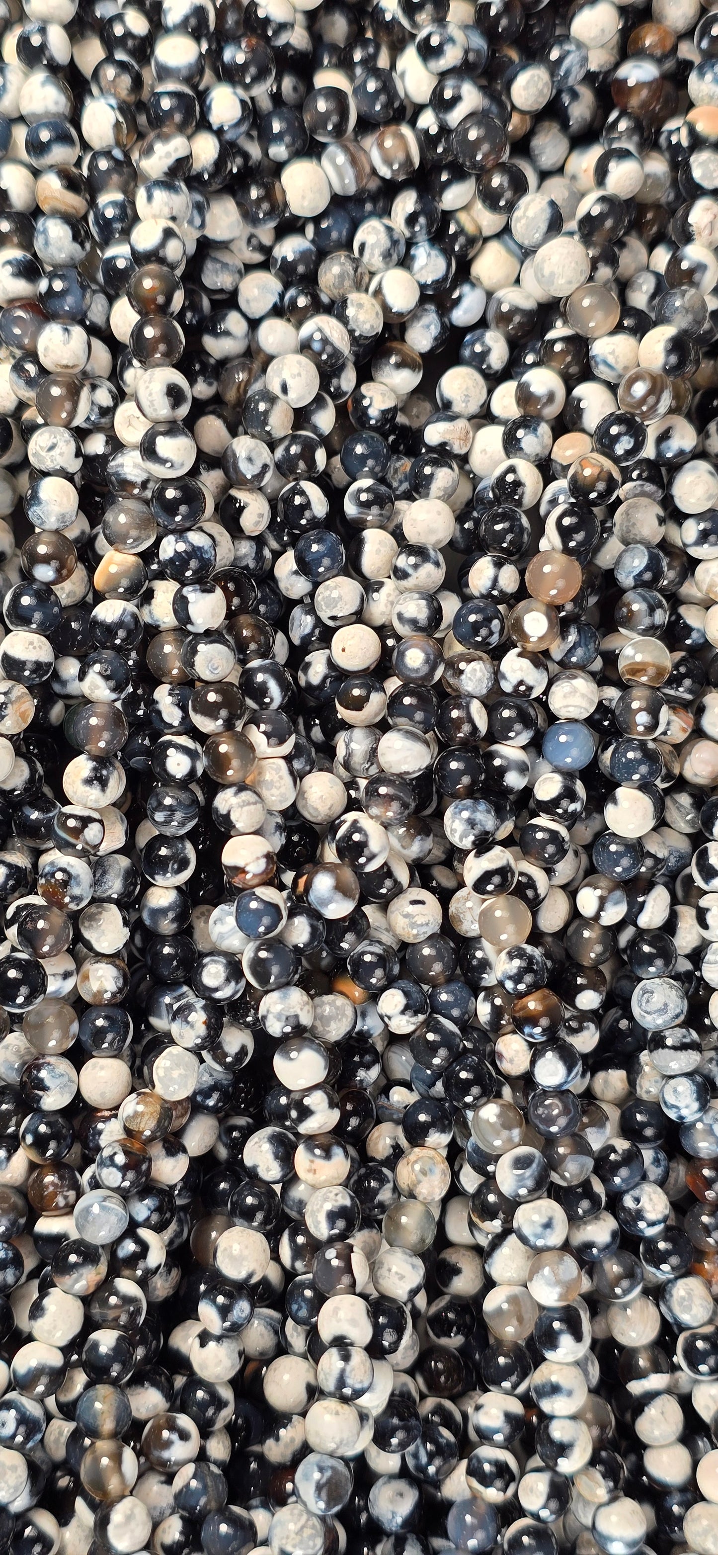 Orca Agate Beads - Round