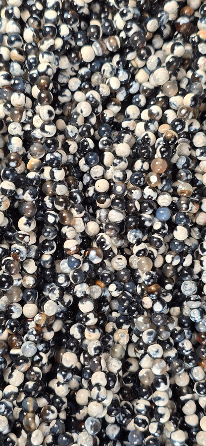 Orca Agate Beads - Round