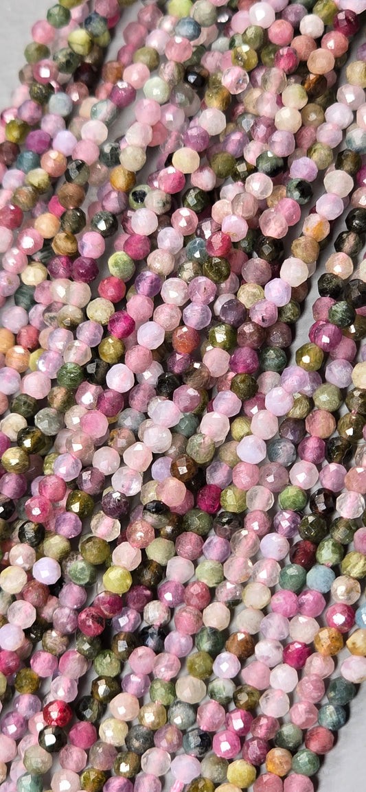 Multicolor Tourmaline Beads - Facet
