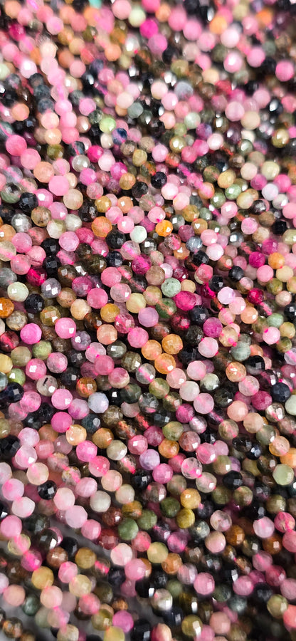 Multicolor Tourmaline Beads - Facet
