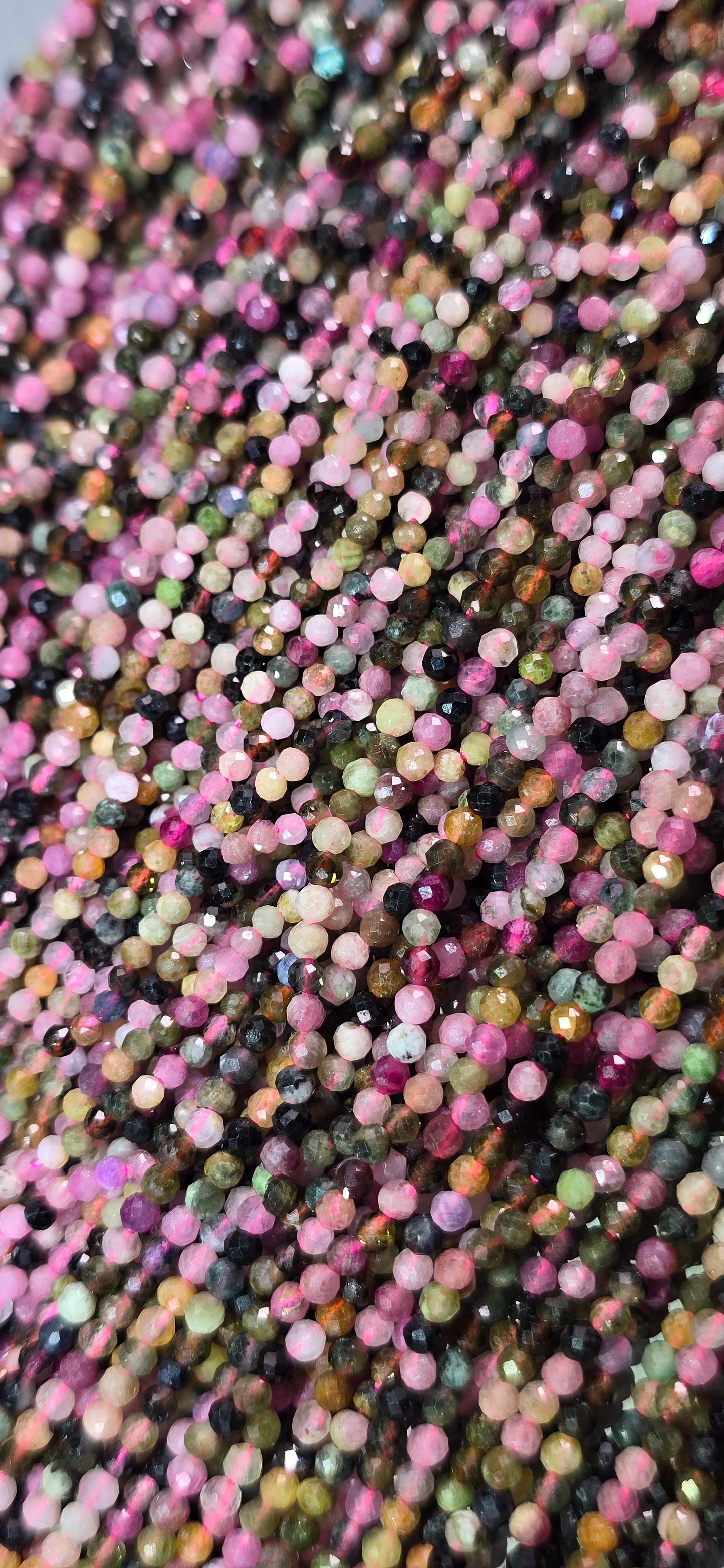 Multicolor Tourmaline Beads - Facet