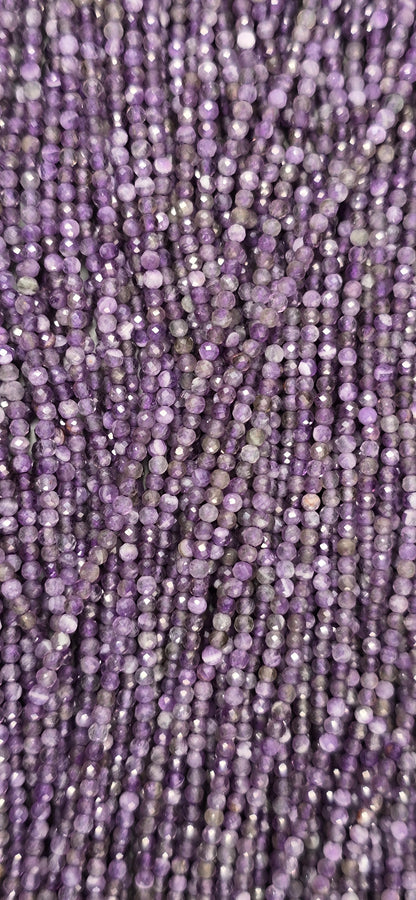 Chevron Amethyst Beads - Facet
