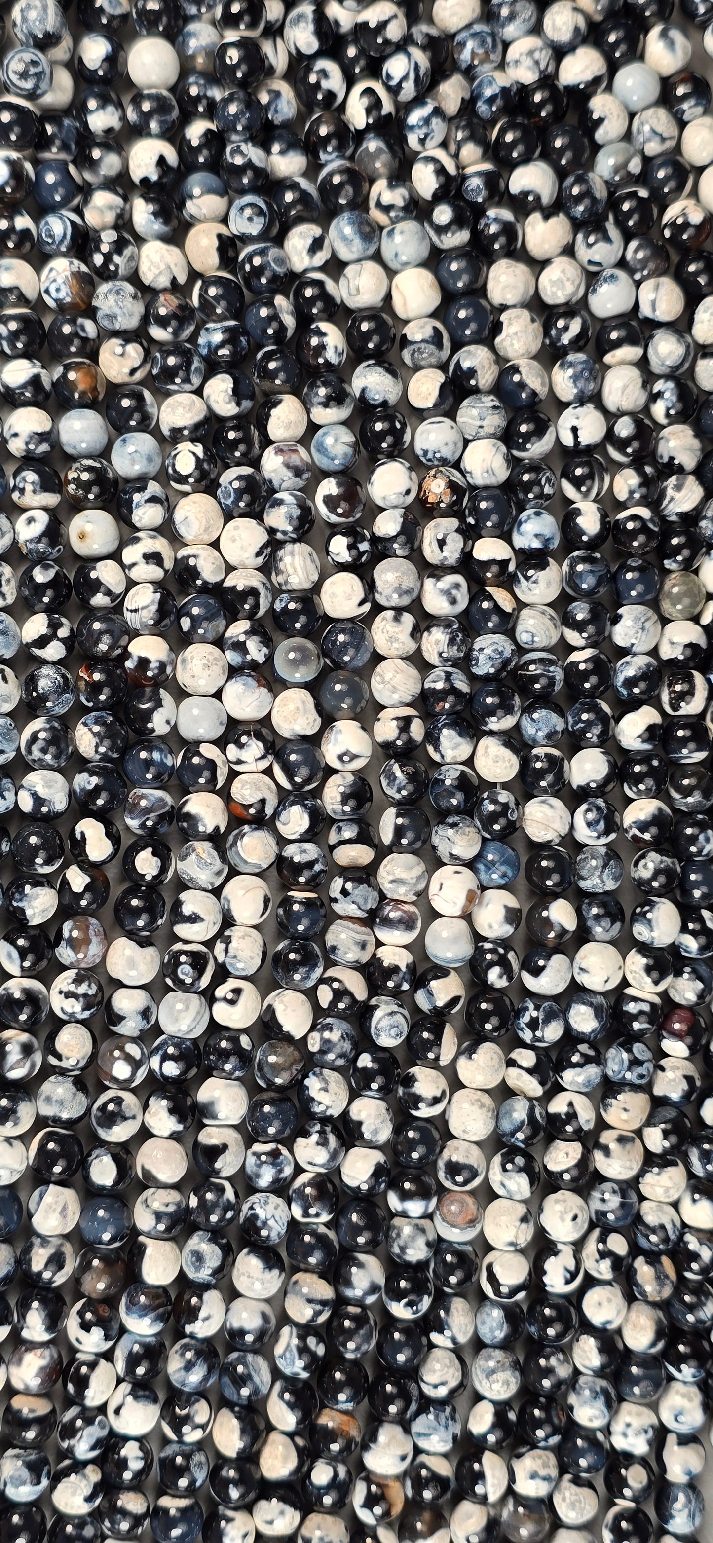 Orca Agate Beads - Round