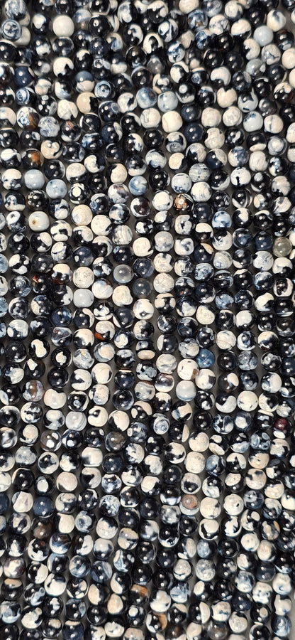 Orca Agate Beads - Round