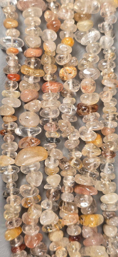 Rutilated Quartz Beads - Freeform