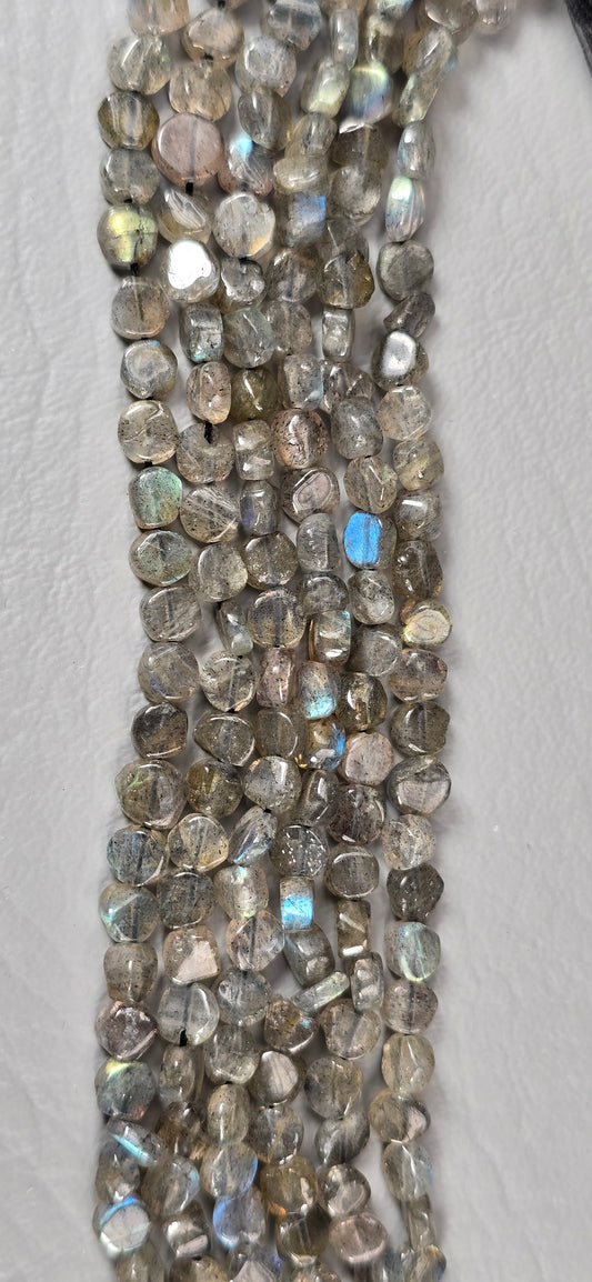 Labradorite "Coin" Beads - Freeform
