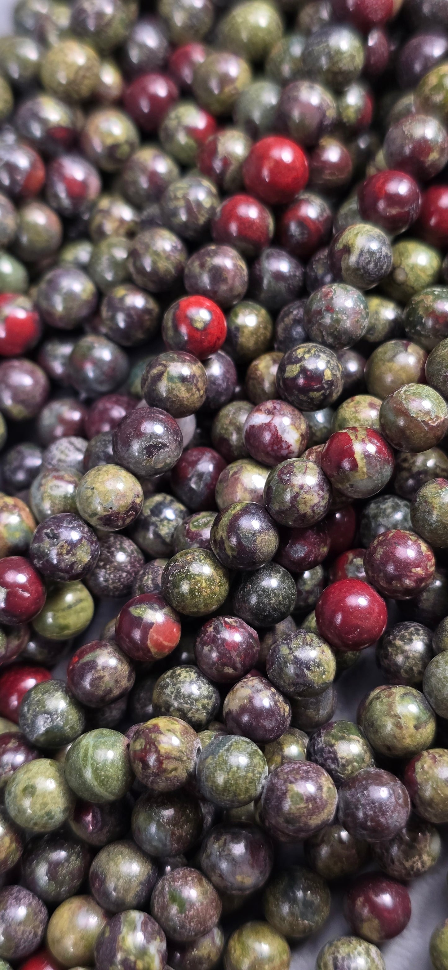 Dragon Blood Jasper Beads - Round